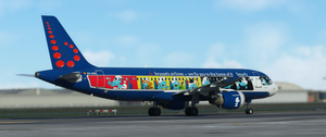 Brussels airlines OO-SND "Smurfs"  thumbnail 1