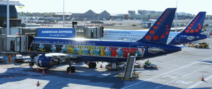 Brussels airlines OO-SND "Smurfs"  thumbnail 4