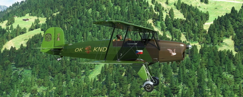 Bucker BU131 Jungmann green & brown OK-KND