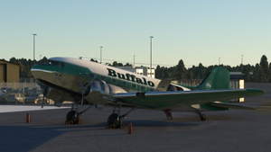 Buffalo Airways C-GPNR DC-3 With IRL cockpit textures and IRL airspeed knot gauge instead of M.P.H  thumbnail 1