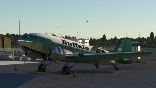 Buffalo Airways C-GPNR DC-3 With IRL cockpit textures and IRL airspeed knot gauge instead of M.P.H 
