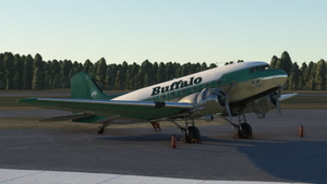 Buffalo Airways C-GPNR DC-3 With IRL cockpit textures and IRL airspeed knot gauge instead of M.P.H  thumbnail 4