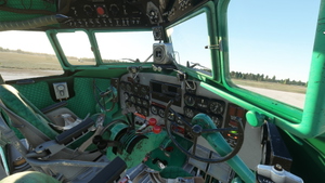 Buffalo Airways C-GPNR DC-3 With IRL cockpit textures and IRL airspeed knot gauge instead of M.P.H  thumbnail 7