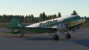 Buffalo Airways C-GWZS DC-3 With included IRL cockpit textures and IRL airspeed knots gauge thumbnail 3