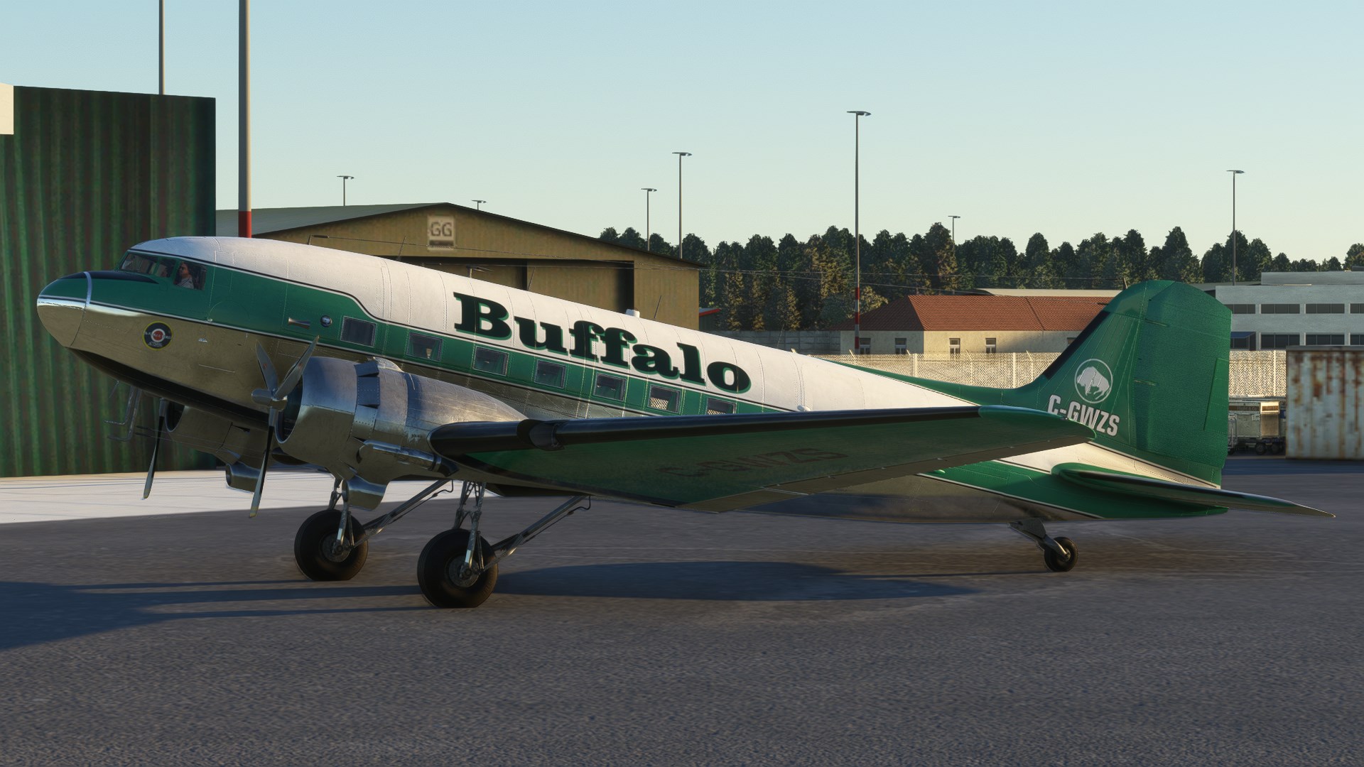 Buffalo Airways C-GWZS DC-3 With included IRL cockpit textures and IRL airspeed knots gauge - Image 1