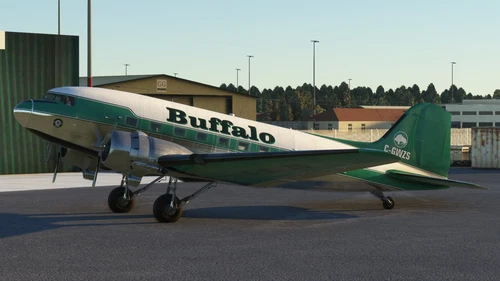 Buffalo Airways C-GWZS DC-3 With included IRL cockpit textures and IRL airspeed knots gauge