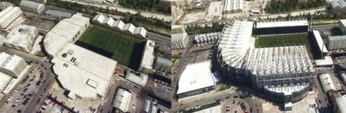 By request Valley Parade, Football stadium, Bradford, England