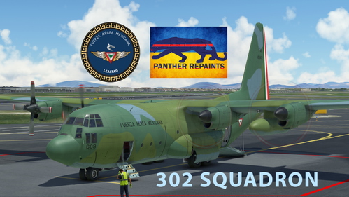 C-130 Captain Exterior Mexican Air Force 302 Squadron, AC 602.