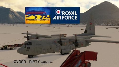 C-130 Captain Exterior RAF XV300 Dirty & Worn Looking