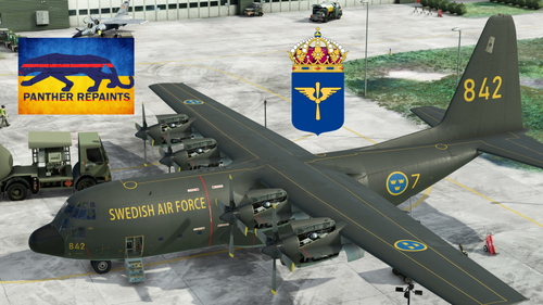 C-130 Captain Exterior-Swedish Air Force-Green-842