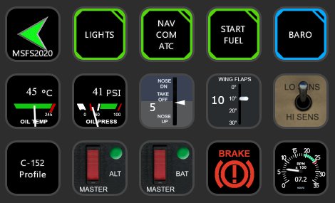C-152 Profile for Streamdeck 5x3 (need LORBYs Axis And OHs SD plugin)