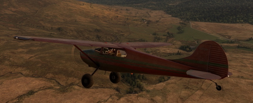 Cessna C170B backcountry red-green-brown (G-WCNF)