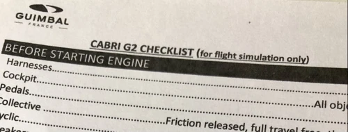 Cabri G2 Helicopter Checklist