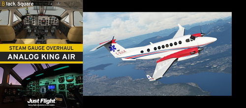 Canada Air Ambulance for Black Square Analog King Air