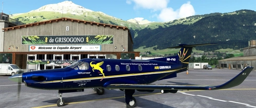 Carenado Pilatus PC-12 "HB-FVD" Air Corviglia (2013-2015 Paint scheme)