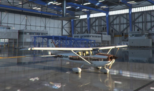 Cessna 172SP D-ERPL Orange Brown