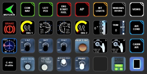 Cessna 414 STREAMDECK XL PROFILE (need Lorby AAO)