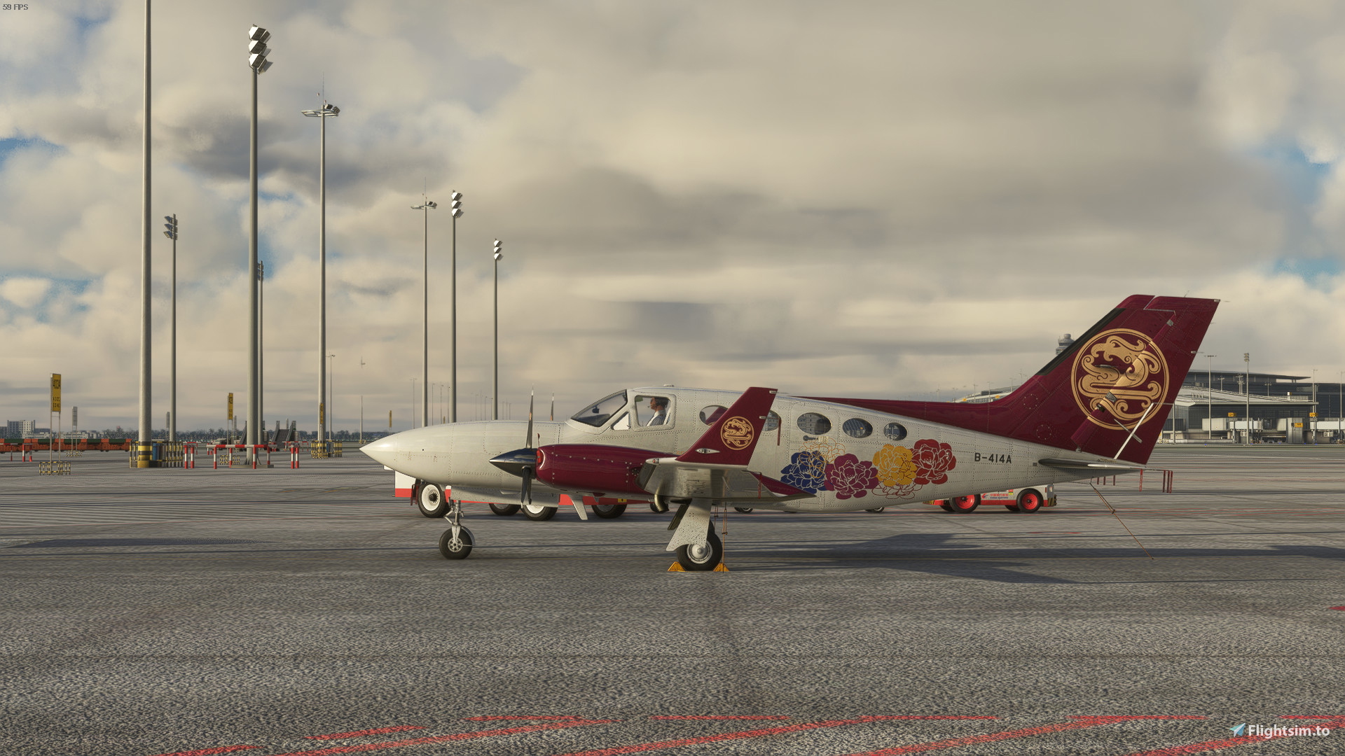 Cessna 414AW Juneyao Air 吉祥航空B-414A - Aircraft Liveries for
