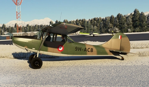 Cessna L19 Bird Dog AF MALTA with tundra / bush wheels