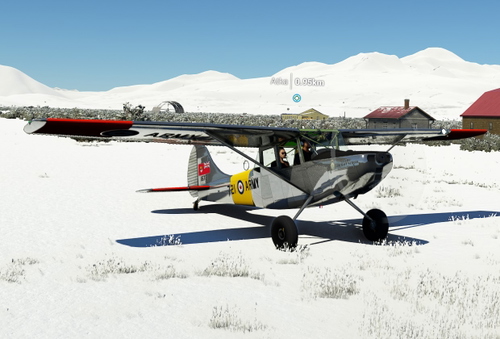 Cessna L19 Bird Dog Canadian Army with bush wheels
