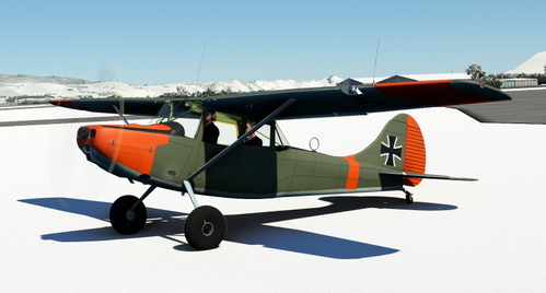 Cessna L19 Bird Dog Luftwaffe with tundra wheels
