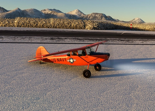 Cessna L19 Bird Dog NAVY with tundra wheels