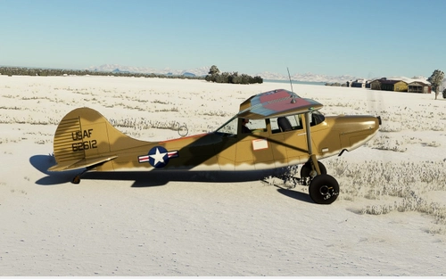 Cessna L19 Bird Dog USAF with bush wheels