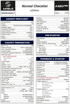 Checklist Airbus a320 AirFrance (AFR) en Francais & in English thumbnail 4