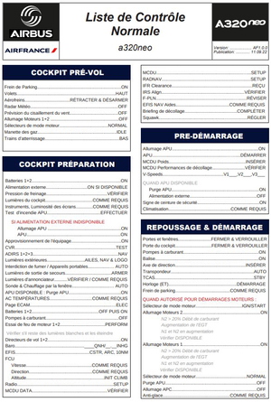 Checklist Airbus a320 AirFrance (AFR) en Francais & in English thumbnail 3