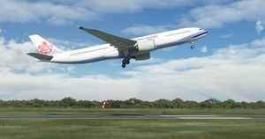 China Airlines "no mask" Headwind A330-900 thumbnail 4