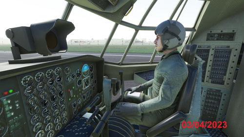 Cockpit view for the CaptainSim C-130 exterior