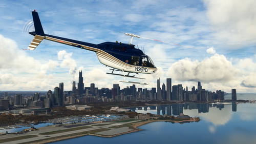 CowanSim Bell 206B3 - N29PD (Flight Simulator 98 default livery)