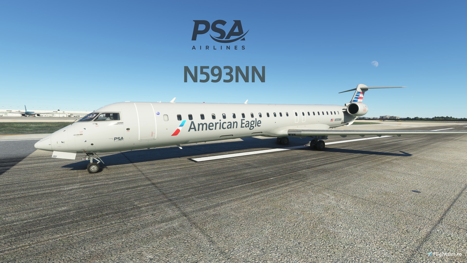 [CRJ V2 ONLY] -  CRJ900 AMERICAN EAGLE (PSA) - N593NN - 4K  - Image 1
