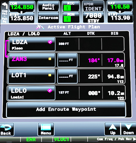 Croatia VFR reporting waypoints for PMS50