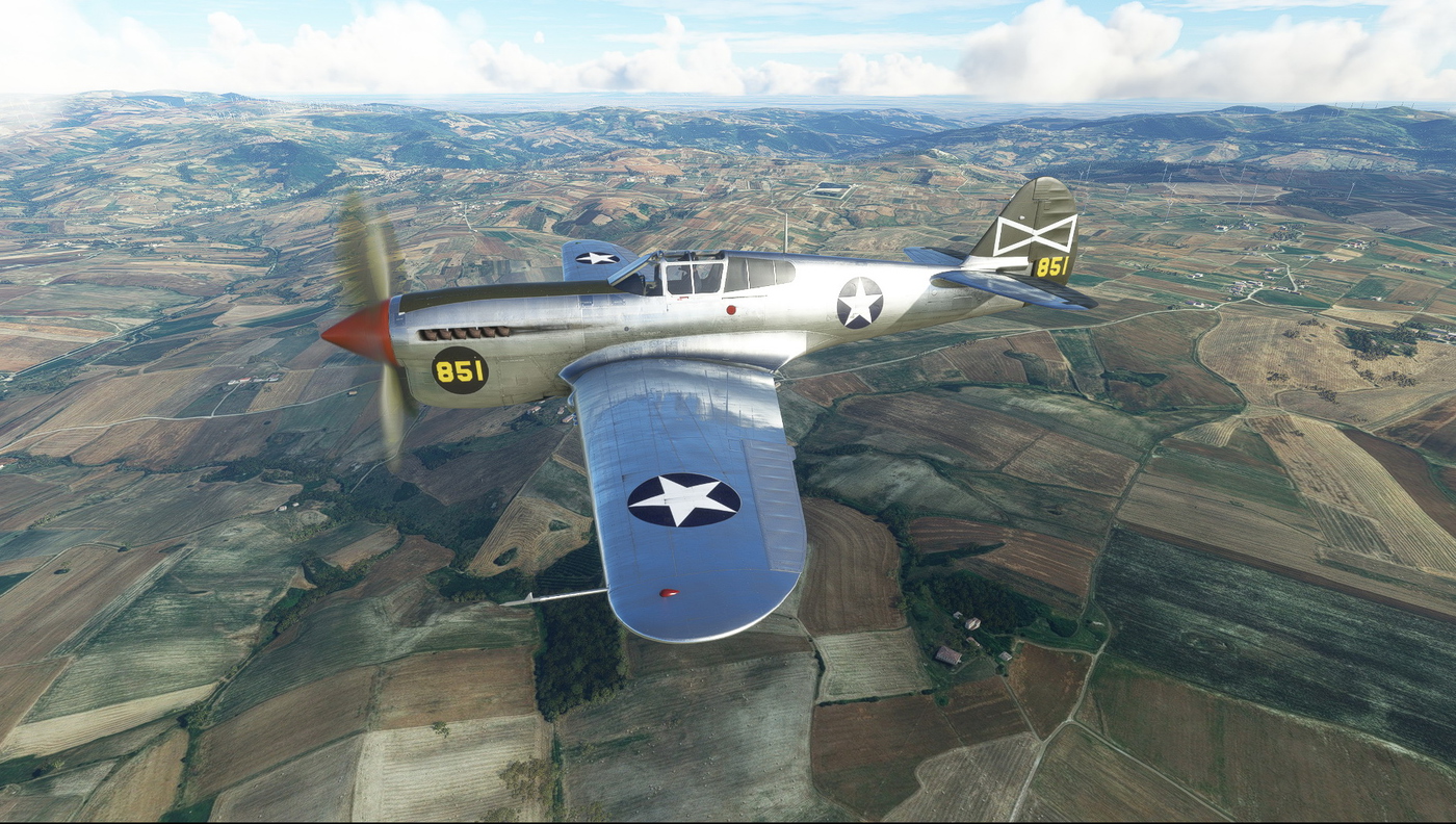 Curtiss P 40F USAAF 484th BG 851 For Microsoft Flight Simulator MSFS curtiss-p-40f-usaaf-484th-bg-851-for-microsoft-flight-simulator-msfs