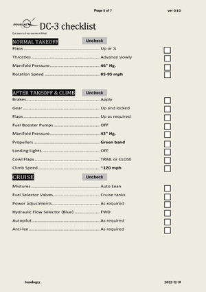 DC-3 Checklist - for Duckworks Improvement mod thumbnail 5
