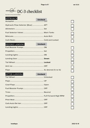 DC-3 Checklist - for Duckworks Improvement mod thumbnail 6