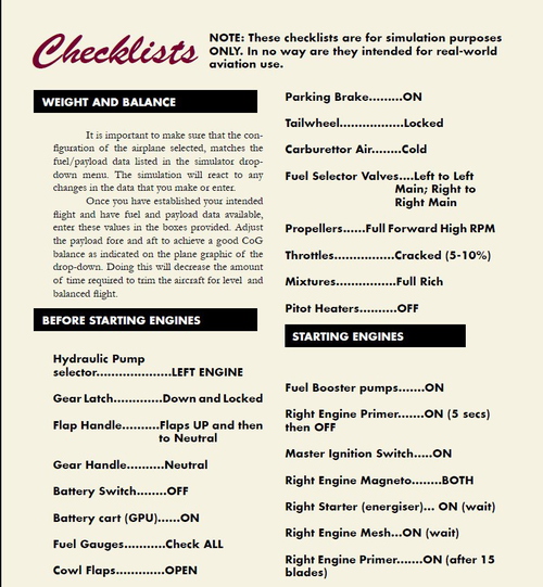 DC-3 Checklist