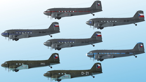DC-3 Czechoslovak Livery Pack