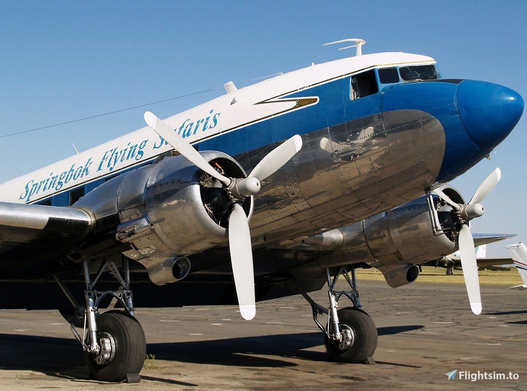 DC-3 Springbok Classic Air - ZS-GPL (Flying Safaris) - Retrofit - MSFS ...