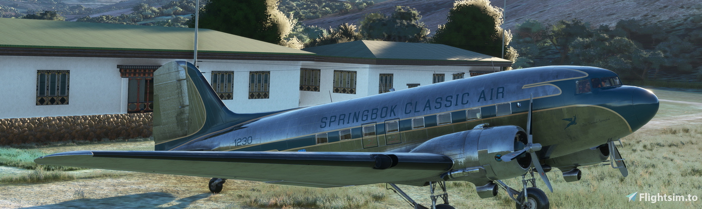 DC-3 Springbok Classic Air - ZS-NTE for Microsoft Flight Simulator | MSFS