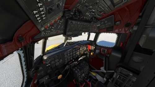 DC-6 Black & Red/Yellow cockpit textures