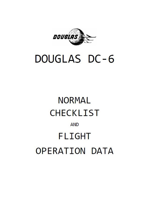 DC-6 Checklist & Flight Operation Data