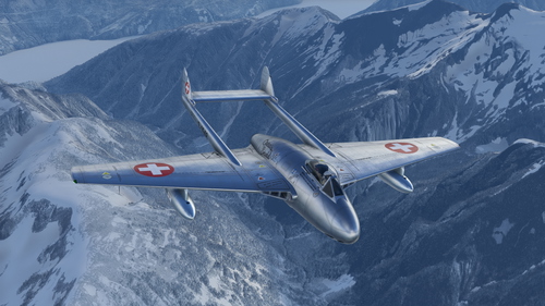 De Havilland DH-100 Vampire Swiss Air Force J-1048