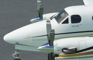 Default and Black Square Analog King Air 350 Triplex thumbnail 5