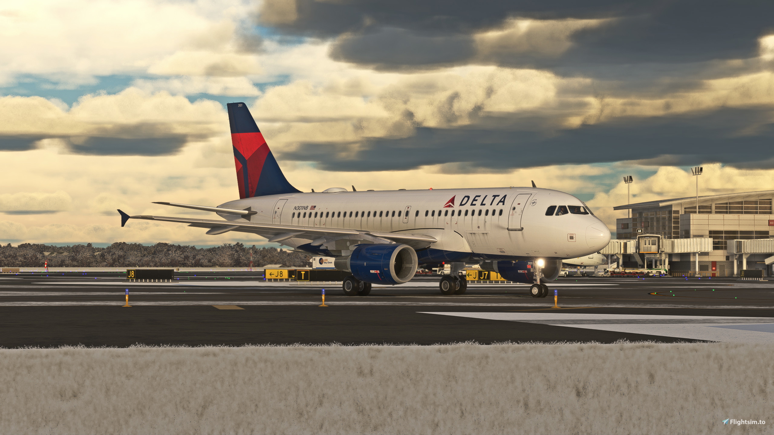 Delta (Dirty / Weathered) - LVFR A319 - Image 1