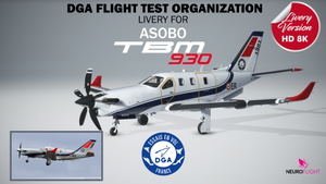 DGA Flight Test Organization LIVERY FOR ASOBO TBM 930 [8K] thumbnail 1