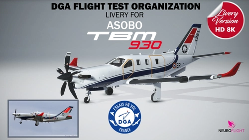 DGA Flight Test Organization LIVERY FOR ASOBO TBM 930 [8K]