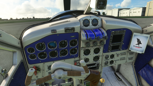 DHC-2 Beaver blue cockpit replacement