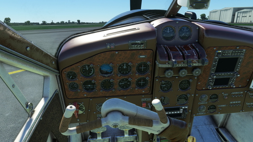 DHC-2 Beaver dark brown/wood cockpit replacement